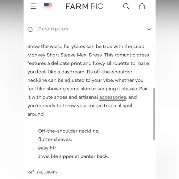 Farm Rio lilac floral monkey maxi dress Dress EUC - Picture 7 of 8